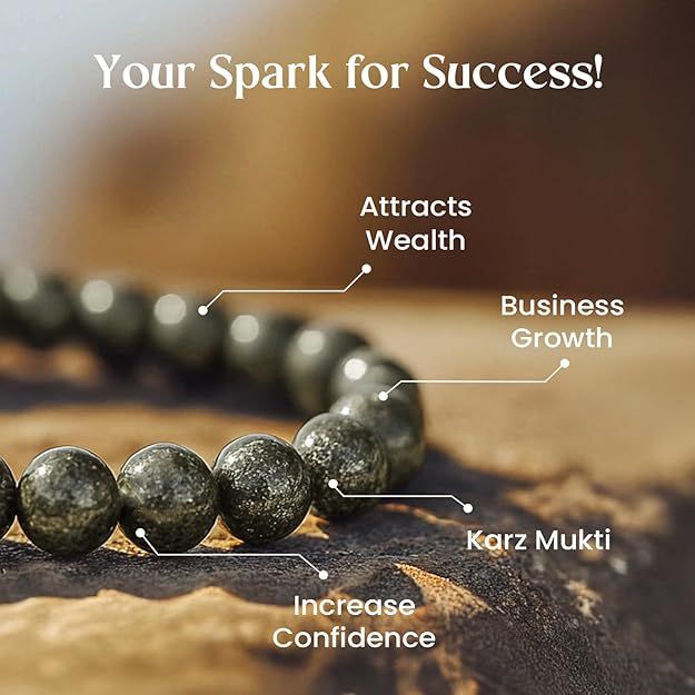 Raw Pyrite Bracelet – Powerful Money Magnet for Wealth & Prosperity